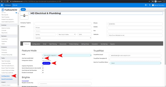 ServiceM8 Integration Image KB